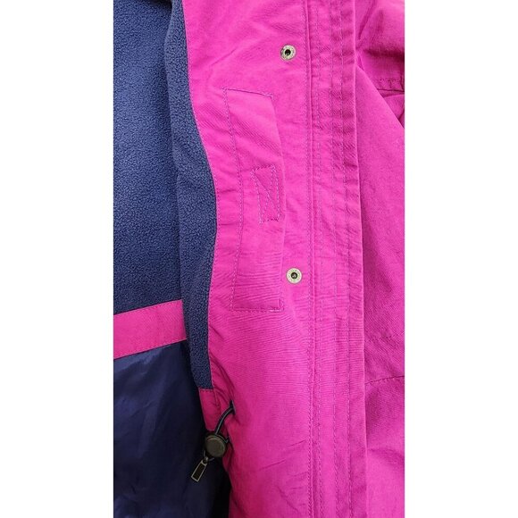 Lands End Womens Squall Hooded Rain Coat Magenta Size XL - Picture 9 of 16
